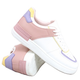 Libby Pink Trainers white