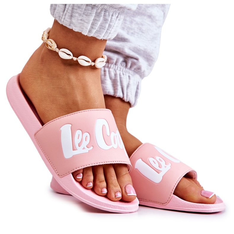 Women's Slippers Lee Cooper LCW-22-42-0998 Pink white Women's Slippers Lee Cooper LCW-22-42-0998 Pink white