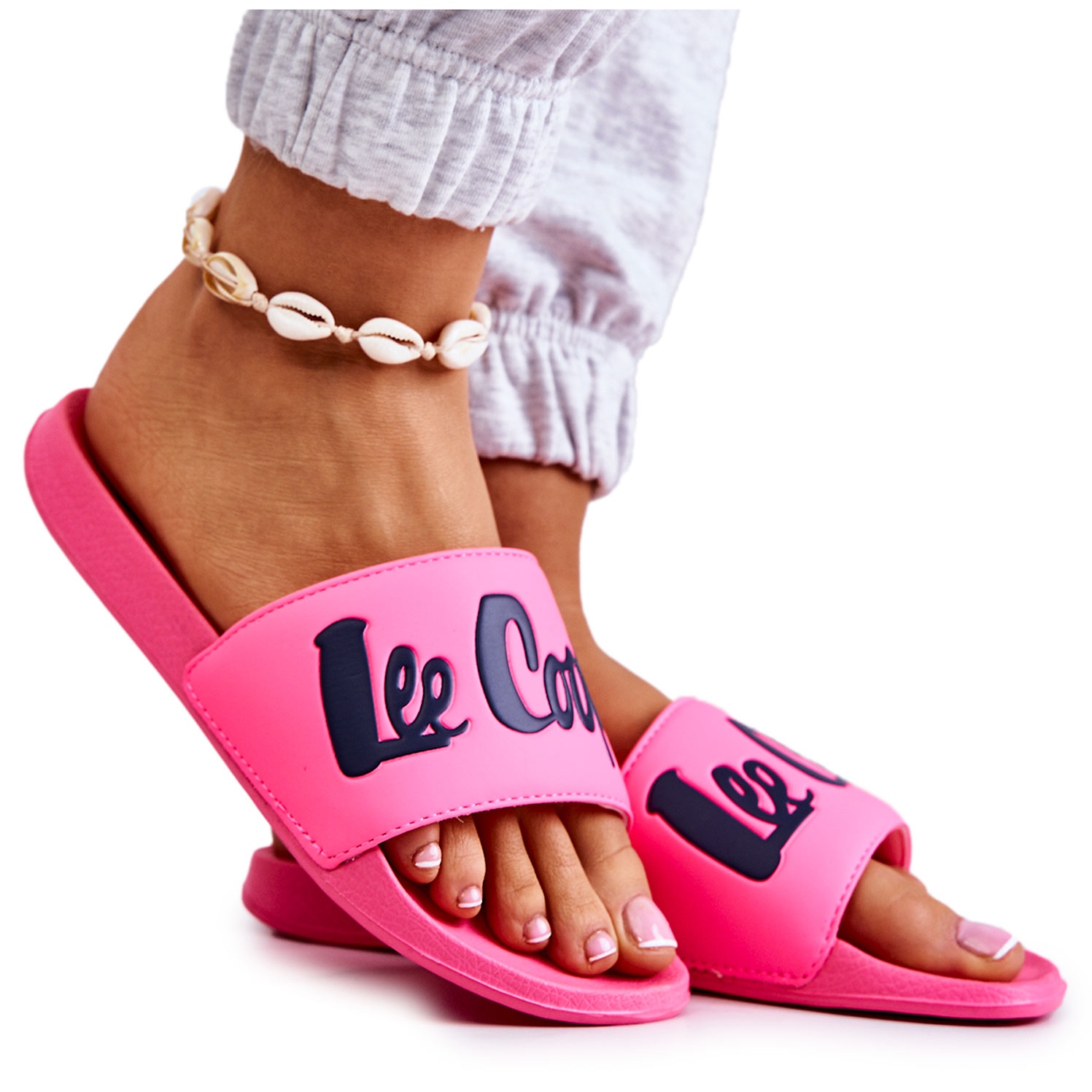 Women s Slippers Lee Cooper LCW 22 42 1000 Neon Pink KeeShoes