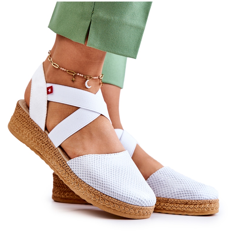 Women's Fashionable Espadrilles Big Star JJ276036 White Women's Fashionable Espadrilles Big Star JJ276036 White