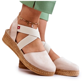 Women's Suede Espadrilles Big Star JJ276038 Beige