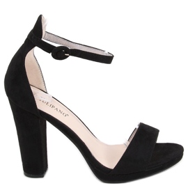 Ficaria Black high-heeled sandals