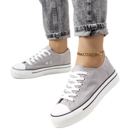 Gray sneakers on the Wessel platform grey
