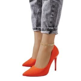 Emile's orange high heels Emile's orange high heels