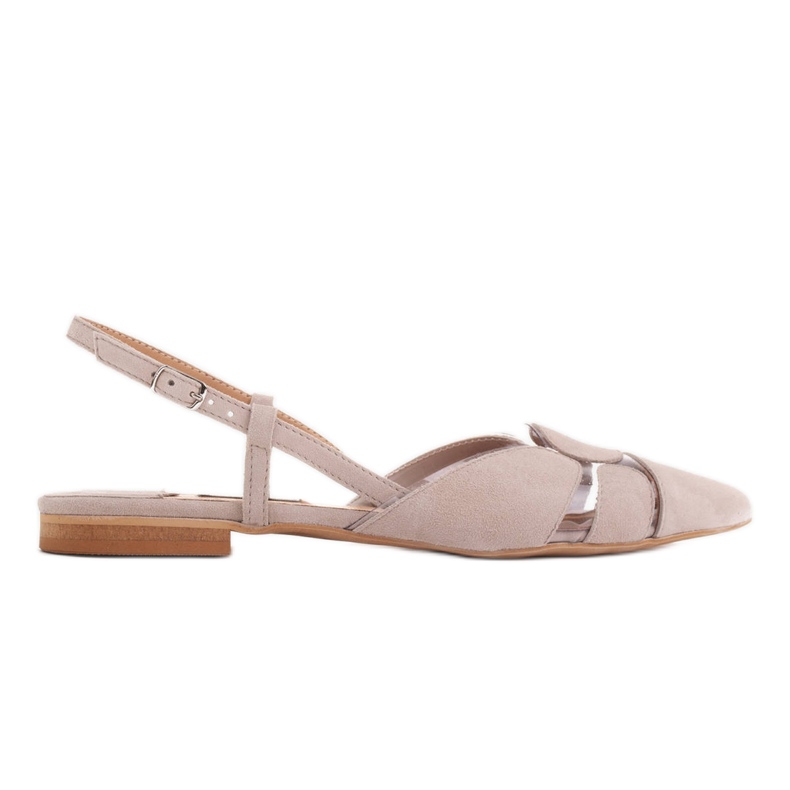 Marco Shoes Sandals made of suede and transparent material beige