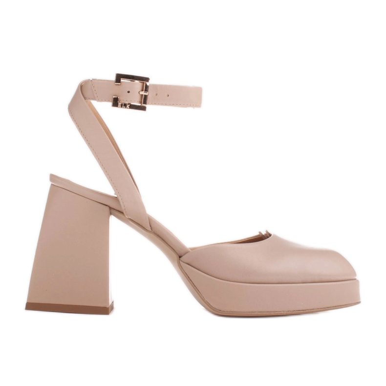 Marco Shoes Sandals on a booster platform beige