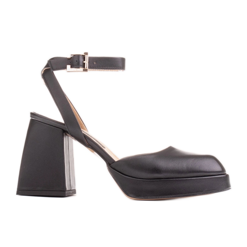 Marco Shoes Sandals on a booster platform black