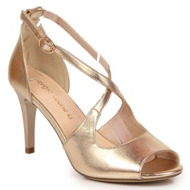 Gold high heel sandals W Sergio Leone golden