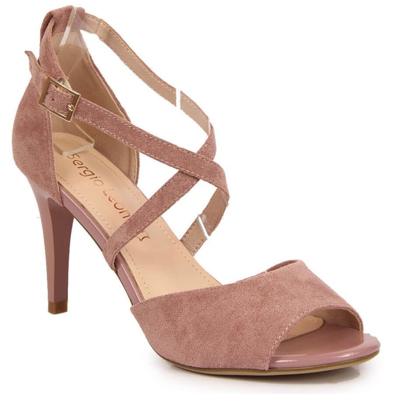 Pink sandals on a high heel W Sergio Leone