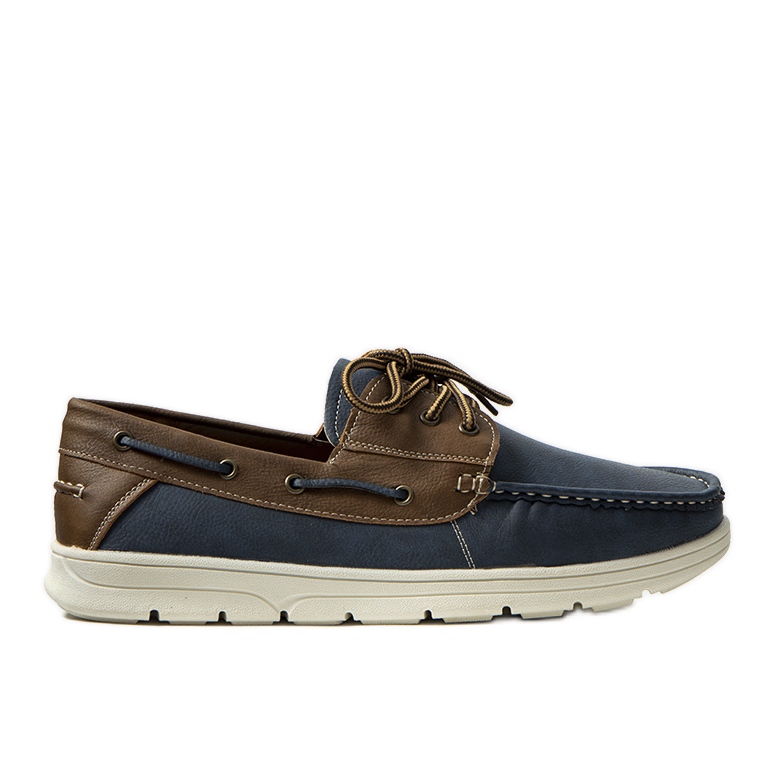Creemore men's navy blue shoes brown