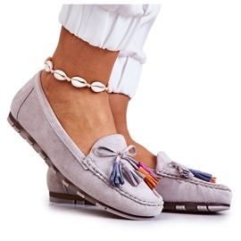 PS1 Women's Gray Wilessa suede loafers grey