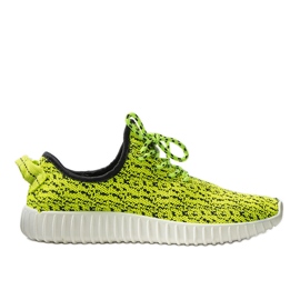 Neon green men's Bekking sneakers black