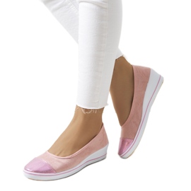 Pink Barrie wedge sneakers