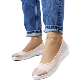 Beige Barrie wedge sneakers
