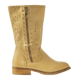 Zaina beige children's boots