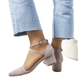 Gray pumps on the Hyde post grey