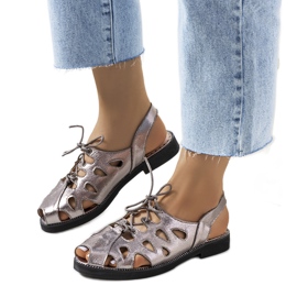 Vlis gray lace-up sandals grey Vlis gray lace-up sandals grey