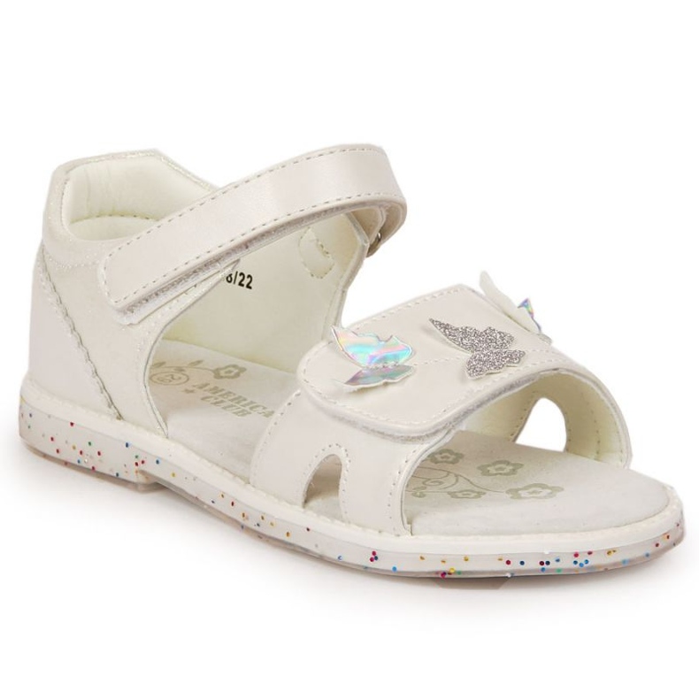Velcro white sandals At the American Club