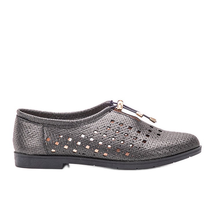 Black openwork shoes from Cassinia multicolored