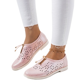 Holm pink openwork shoes