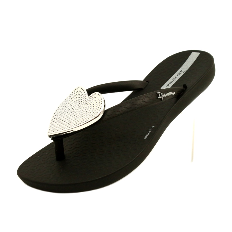 Ipanema Girls' Japanese Maxi Fashion Kids iPanama 82598 with a silver heart black Ipanema Girls' Japanese Maxi Fashion Kids iPanama 82598 with a silver heart black