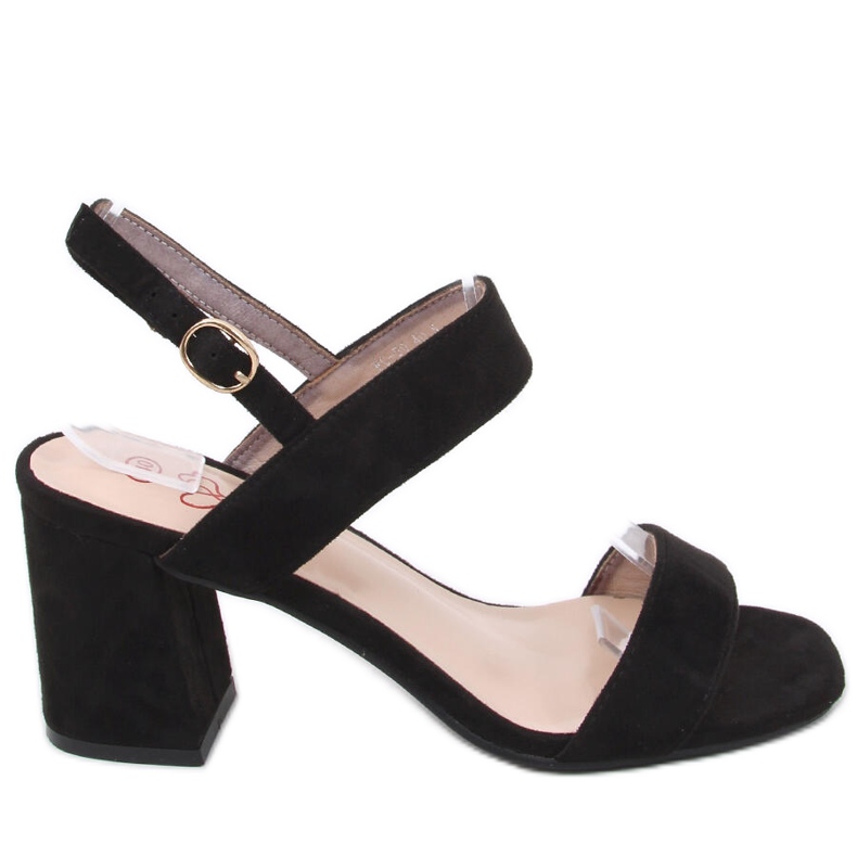 Peony Black heeled sandals