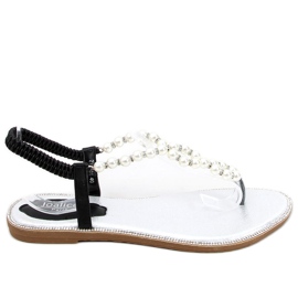 Flip-flops with pearls Ofelia Black Flip-flops with pearls Ofelia Black