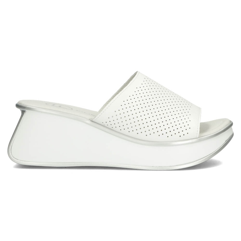 Leather slippers Filippo DK3614 / 22 Wh white