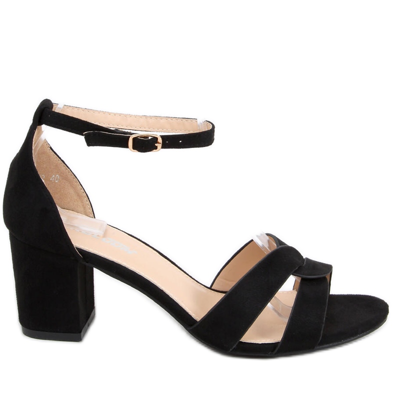 Moly Black high-heeled sandals