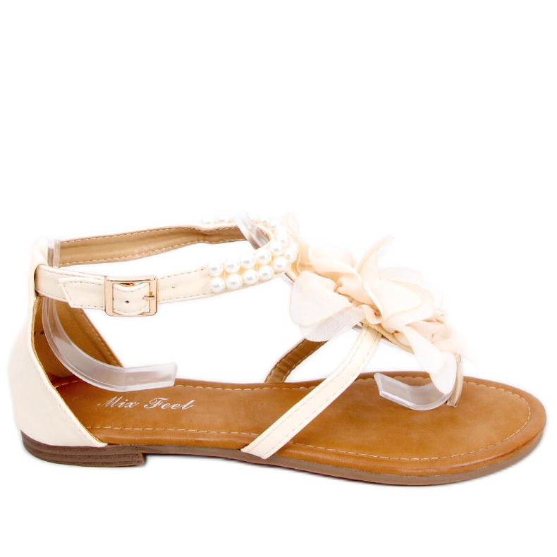 Sandals with Debby Beige pearls