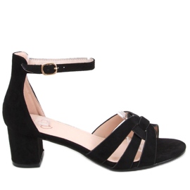 Avium Black heeled sandals