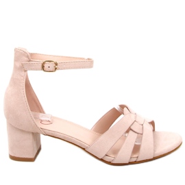 Avium Beige heeled sandals