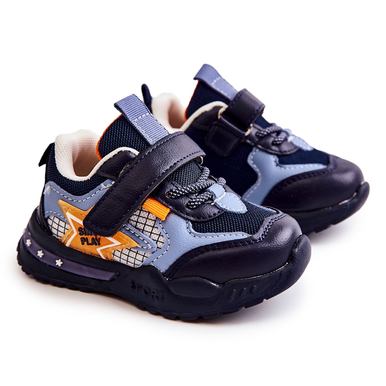 PJ2 Children's Light Sport Shoes Navy Blue Mobby