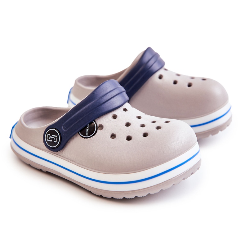 Comfortable Children's Slippers Kroks Gray Colly grey