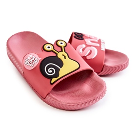 Light Children's Dark Pink Snail Slippers Light Children's Dark Pink Snail Slippers
