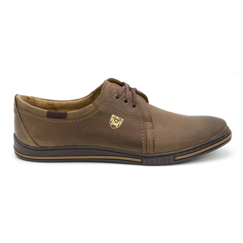 Polbut Leather men's shoes 343 brown
