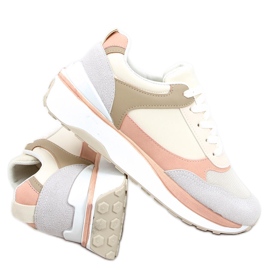 Saola Gray trainers beige pink grey