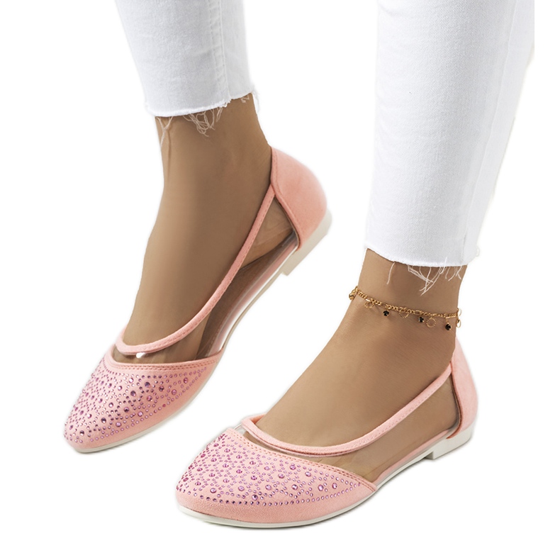 Marx semi-transparent pink ballerinas