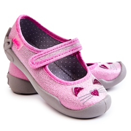 BEFADO S.A. Ballerina slippers Befado Cats 114X451 Pink-Gray