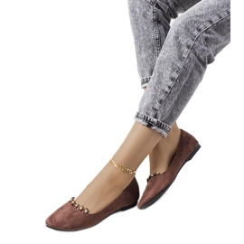 Ladies' brown ballerinas from Malou