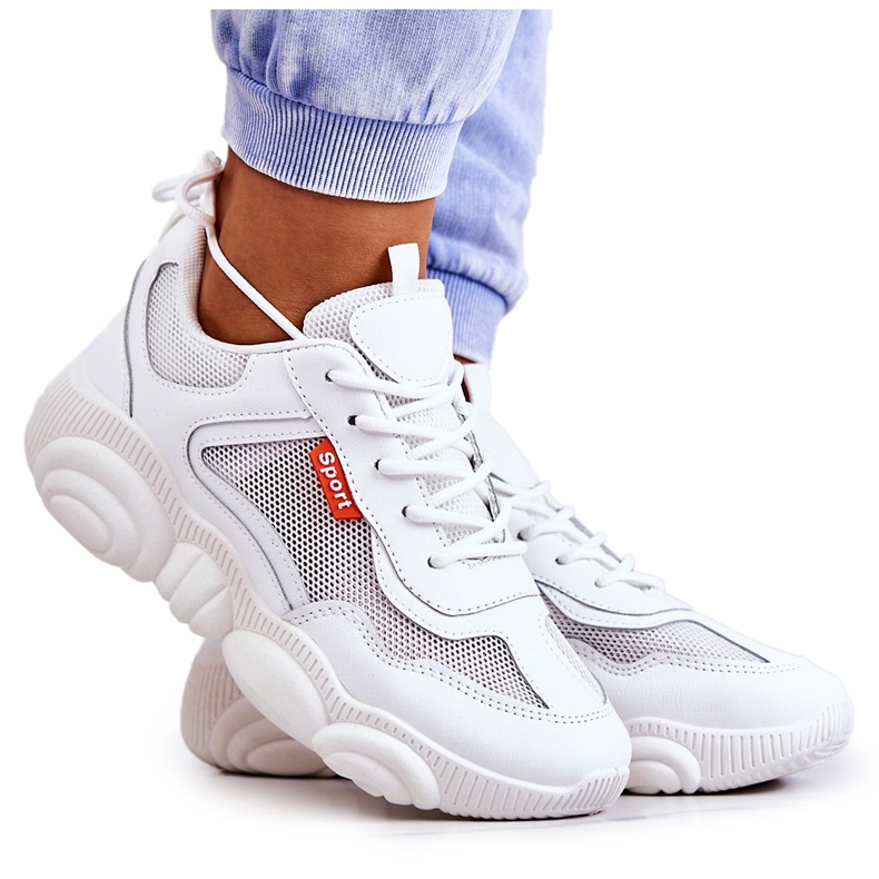 Women's Sneakers Sport Shoes With Mesh White Sallis