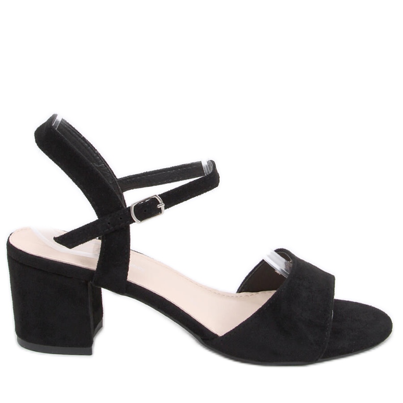 Jolina Black high-heeled sandals