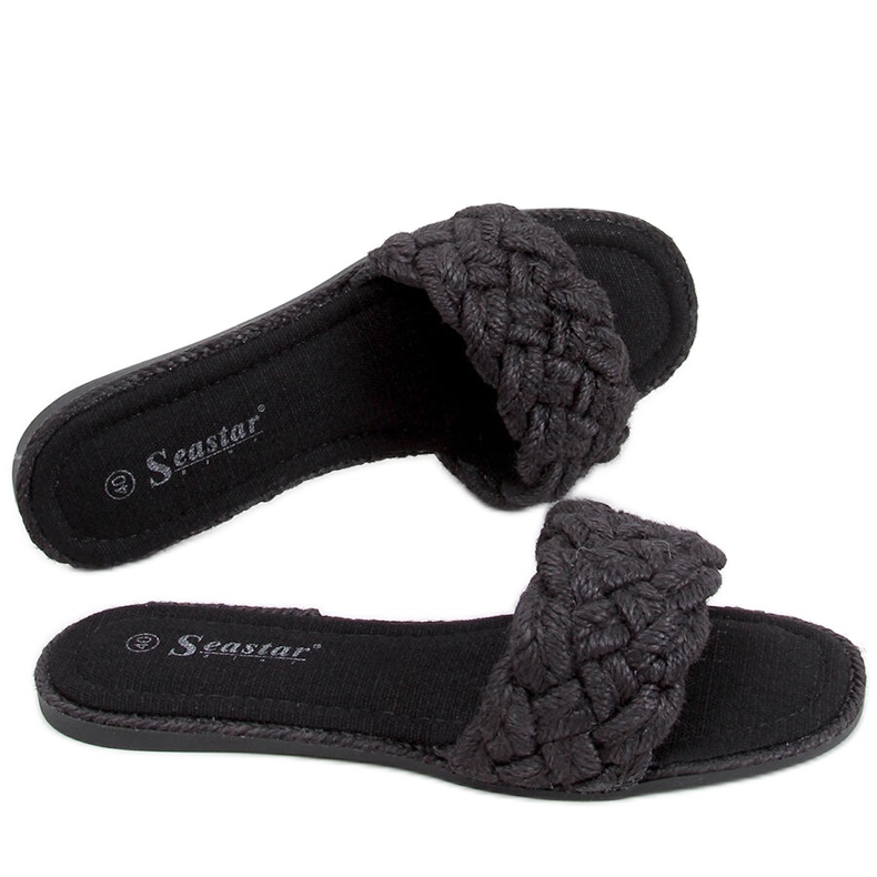 Erika Black women's lace-up slippers