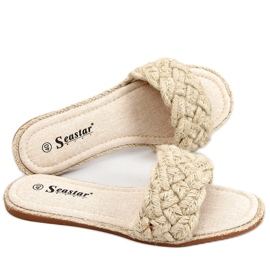 Erika Beige women's string slippers