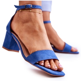 Vinceza Fashionable Suede Sandals On A Bar Rovena Blue Vinceza Fashionable Suede Sandals On A Bar Rovena Blue