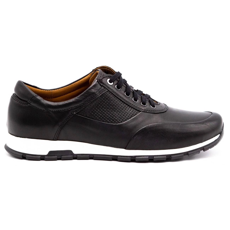 Olivier Men's leather casual shoes 902KNT black