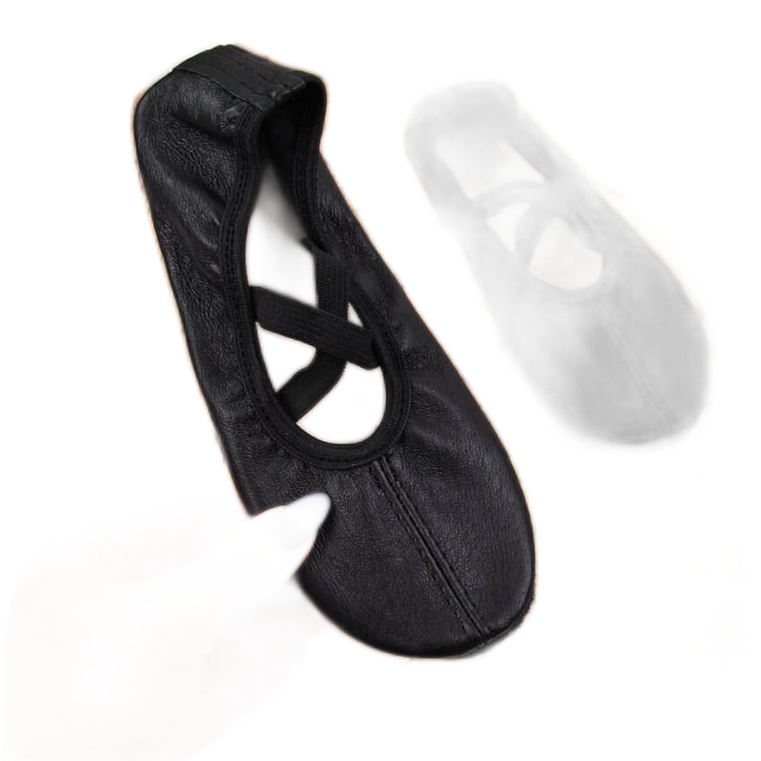 Leather ballet shoes with black elastic bands Nazo