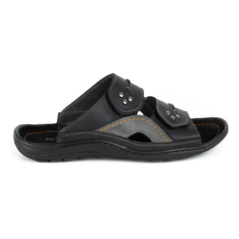 Olivier Men's leather slippers 335GT black