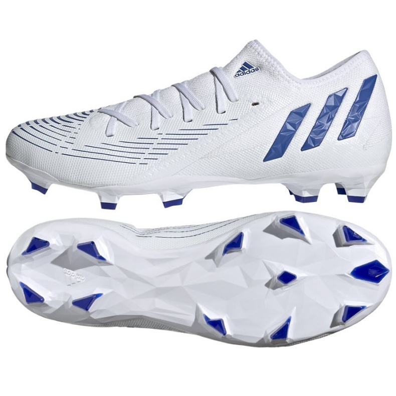 Adidas Predator Edge.3 L Fg M GW2279 football boots white white Adidas Predator Edge.3 L Fg M GW2279 football boots white white