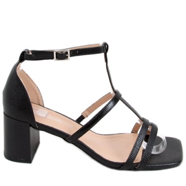 Vinta Black high-heeled sandals